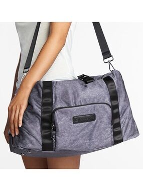 Fabletics Grey Duffel Bag with Adjustable Strap